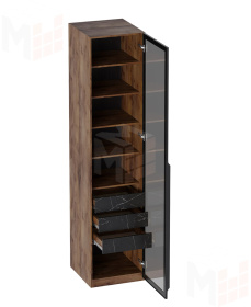 Шкаф одностворчатый Браун  со стеклянной дверью