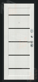 Входная металлическая дверь Борн Букле черное/Bianco Veralinga