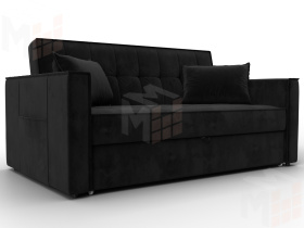 Диван прямой Лига-104 (140) ( SEVEN 35 черный )