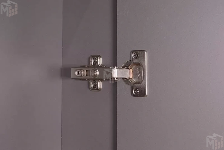 Шкаф 2-х створчатый с зеркалом Ольга-Лофт 3.1 Дуб Крафт Золотой/Темно-Серый