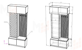 Прихожая Бостон (МДФ белый глянец)