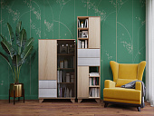 Гостиная Копенгаген дуб сонома/белый матовый вариант 1