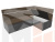 Кухонный угловой диван Классик правый 
угол (Коричневый\Серый)