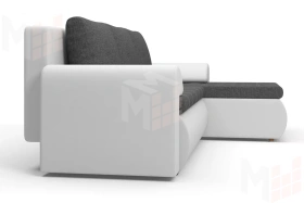 Угловой диван Цезарь (Правый) Белый, Серый