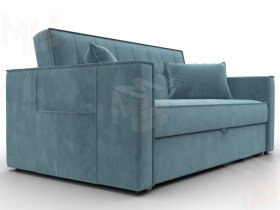 Диван прямой Лига-104 (140) ( SEVEN 113 бирюзовый )