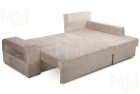 Диван угловой Марго Бежевый Правый Велюр