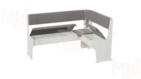 Кухонный уголок Рио Дуб крафт белый, Микровелюр Duna Steel