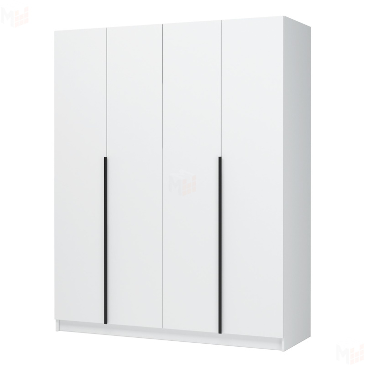 Шкаф для одежды ШК-03 Лион 4-х створчатый, белый