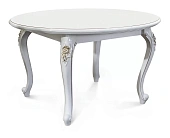 Стол Натали круглый белый глянец