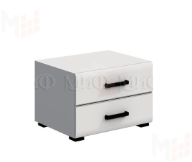 Тумбы прикроватные Ненси New (белый глянец) 2 шт