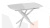 Стол обеденный раздвижной Манхеттен Т1 Белый муар, Стекло матовое белое