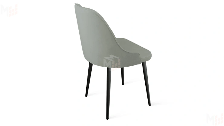 Стул Гранд К1К Черный муар, Велюр Confetti Silver