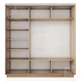 Шкаф-купе Экспресс трио 1 зеркало 2100 (Крафт табачный)