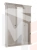 Шкаф Афина 3-дверный (2+1) с зеркалом крем корень