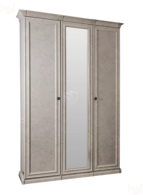 Шкаф Афина 3-дверный (2+1) с зеркалом крем корень
