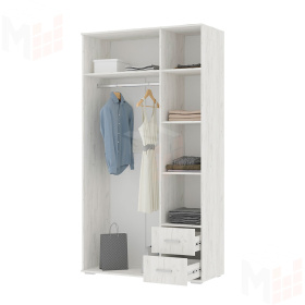 Шкаф Нельсон ШК-01 дуб крафт белый