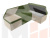 Кухонный угловой диван Дуглас правый угол (Зеленый\Бежевый)
