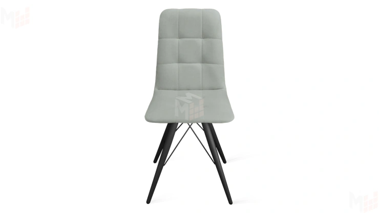 Стул Аспен К3 Черный муар, Велюр Confetti Silver