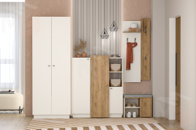 Прихожая МС Квадро Миндаль набор 2