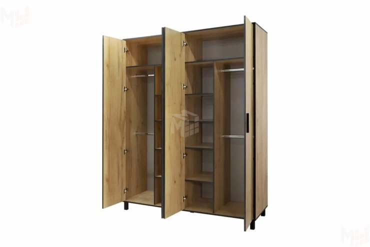 Шкаф 4-х створчатый Лофт 4 Дуб Крафт Золотой