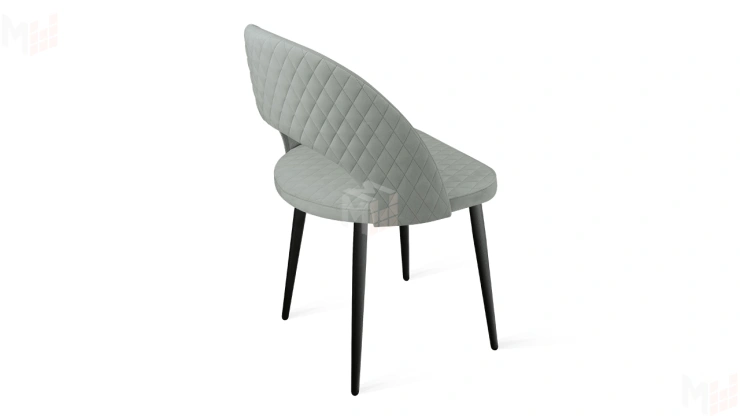 Стул Гэтсби К1К Черный муар, Велюр Confetti Silver