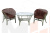Комплект Багама дуэт с коричневыми подушками и овальным столом