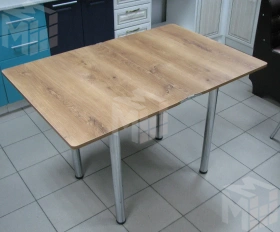 Стол прямоугольный с ящиком 900*600 (дуб  Вотан), ножки хром