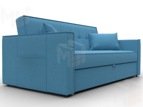 Диван прямой Лига-104 (160) ( Амур 10 голубой )