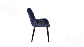 Стул OSCAR Черный муар, Велюр L005 синий