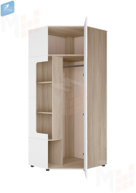 Шкаф угловой 45 градусов c полками Палермо-3 ШК-014