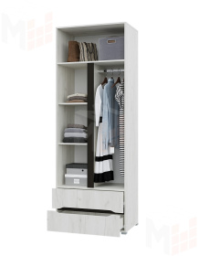 Шкаф Вега 2-х створчатый с ящиком/зеркало (прованс)