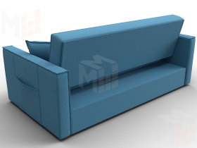 Диван прямой Лига-104 (160) ( Амур 10 голубой )