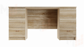 Стол письменный Кастор 6 ящиков сонома
