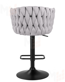 Стул барный DOBRIN LEON (серая ткань (LAR 275-17))