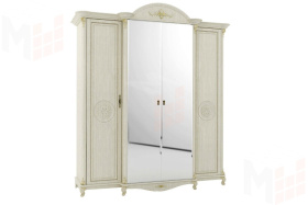 Шкаф 4-х дверный Да Винчи СД-01 (белый патина)
