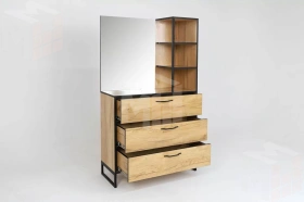 Комод с надстройкой Виртон 3 Дуб Крафт Золотой