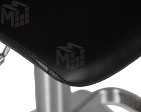 Стул барный DOBRIN ALDO (черный PU YP33-19, основание из нержавеющей стали)