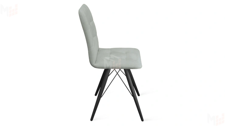 Стул Аспен К3 Черный муар, Велюр Confetti Silver