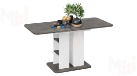 Стол раздвижной Мюнхен Тип 2 Белый Ясень, Ателье темный