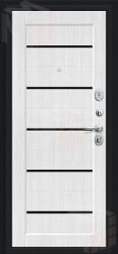 Входная металлическая дверь Борн Букле черное/Snow Melinga