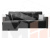 Угловой диван Валенсия левый угол (Черный)