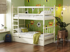 Кровать 2-х ярусная № 2 ( с фигурными спинками)