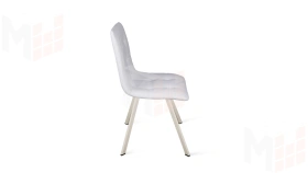 Стул Бруно (паук Т2) Бежевый муар, Кожзам Белый