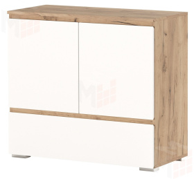 Комод  ГРЕТТА 2С1Я Крафт золотой-Белый