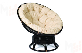 Кресло плетёное вращающийся 23/01B + Подушка