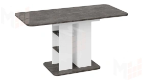 Стол раздвижной Мюнхен Тип 2 Белый Ясень, Ателье темный