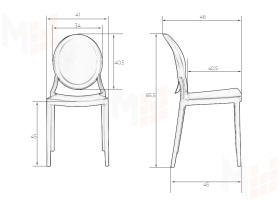 Стул обеденный DOBRIN ALBERT (белый)
