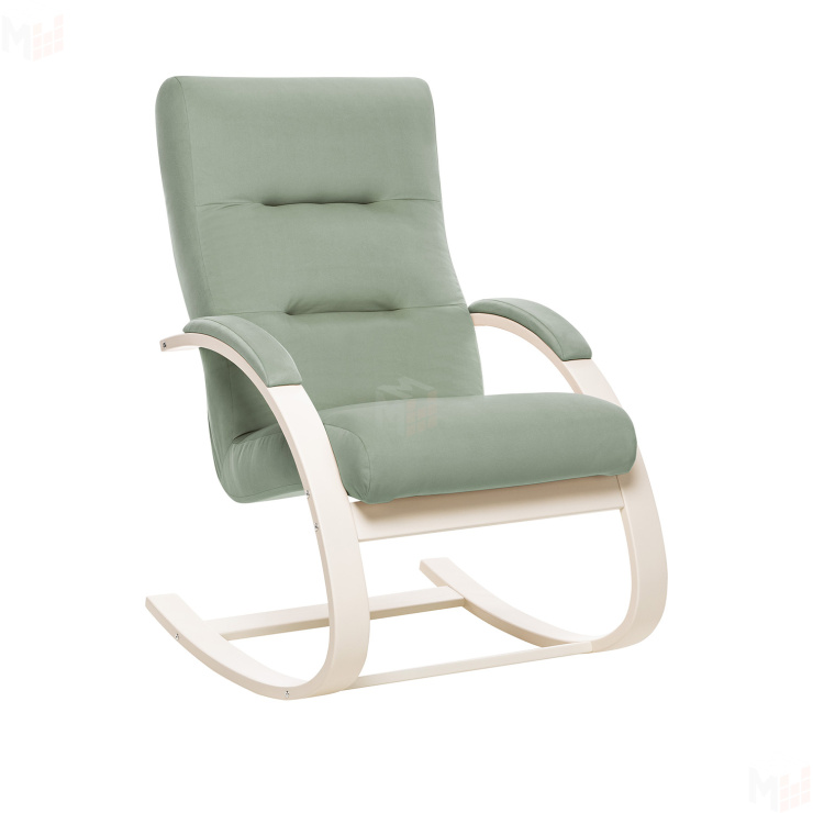 Кресло-качалка Leset Милано (Слоновая кость/V14 бирюзовый)