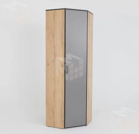 Шкаф угловой Ольга-Лофт 9.1 Дуб Крафт Золотой/Темно-Серый