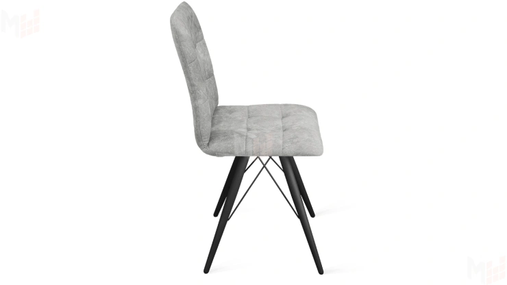 Стул Аспен К3 Черный муар, Велюр Wellmart Silver